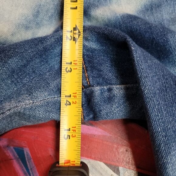 Gitano Women's Custom Reverse Tie-Dye Denim Shorts Size 16 - Picture 5 of 9